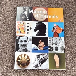 Hermes Le Monde Art Print - Black, White, Orange